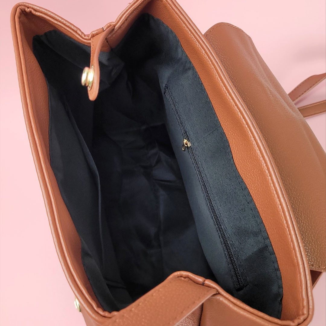 Mochila Casual Elegante con Bolsillos Frontales