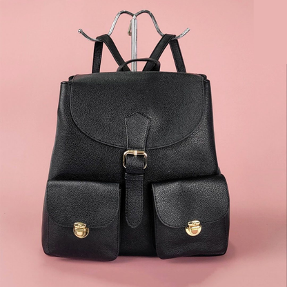 Mochila Casual Elegante con Bolsillos Frontales