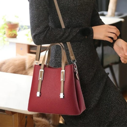 Bolso Casual de Eco Cuero con Diseño Estructurado