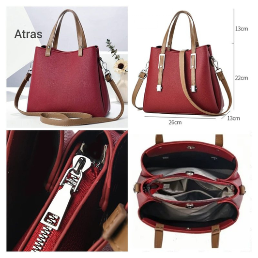 Bolso Casual de Eco Cuero con Diseño Estructurado