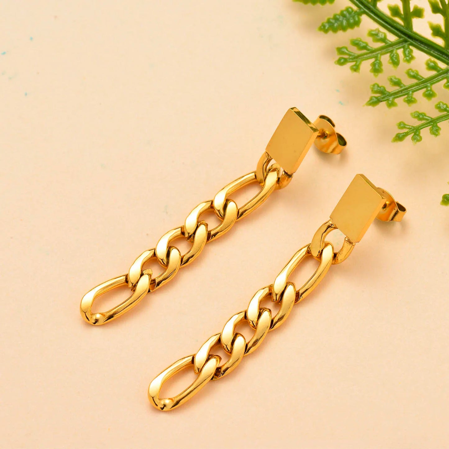 Aros Cadena Dorada – Acero Inoxidable