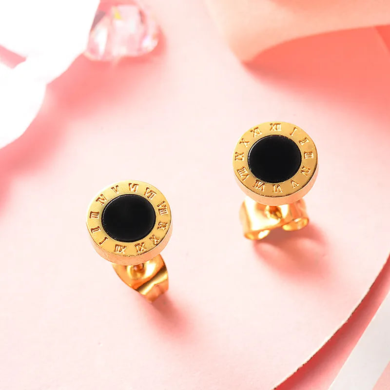 Aros Mini Roman Black – Acero Inoxidable