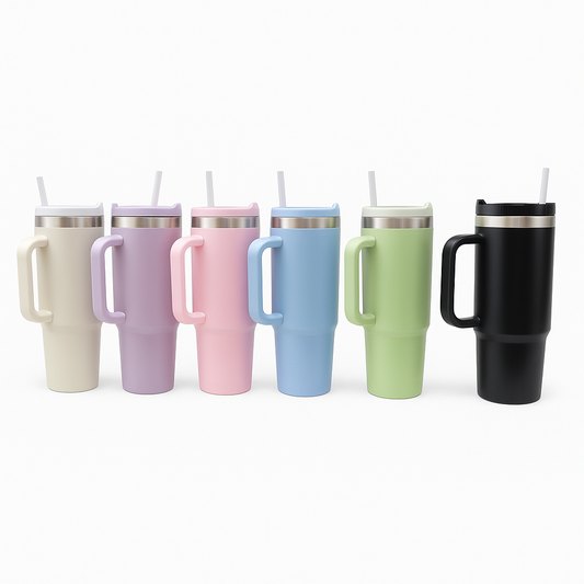 Vaso Térmico con Asa y Pajita – 900 ml.